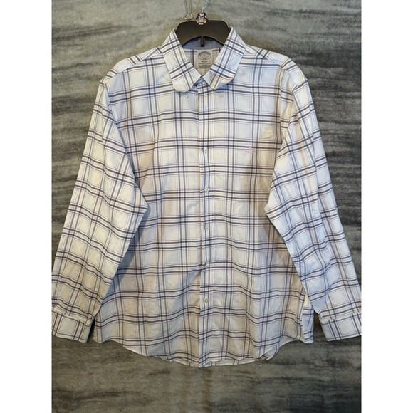 Brooks Brothers Other - Brooks Brothers Shirt Men's XL Pink Blue Plaid Regent Fit Button Down